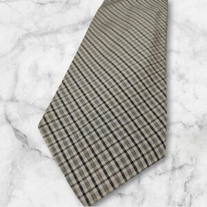Ralph Lauren Purple Label Gray Pattern Silk Tie